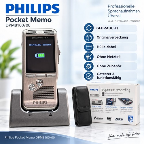 Philips pocket memo dpm8100 - memo, dpm8100/00