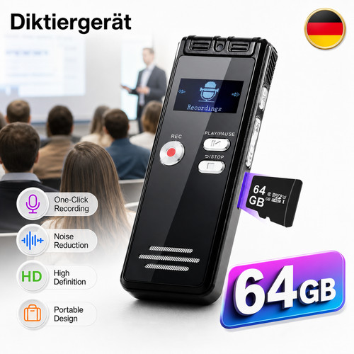 Diktiergerät 64gb mini - diktiergerät,
