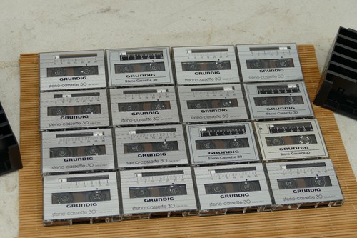 16x grundig steno cassette - grundig, steno-cassette